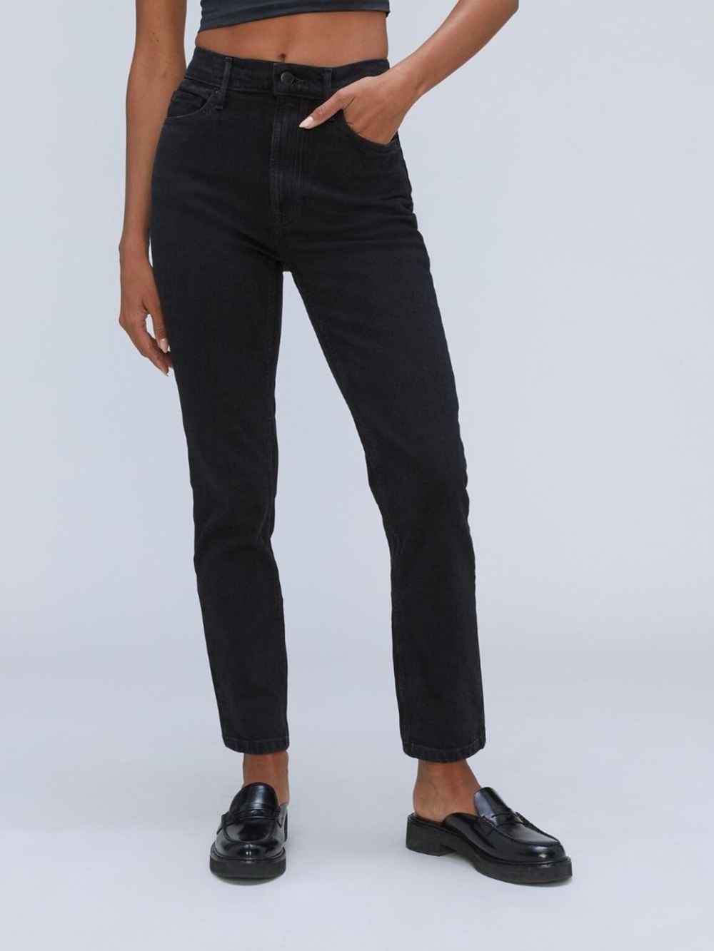 Everlane The Cheeky Jean Crop Black